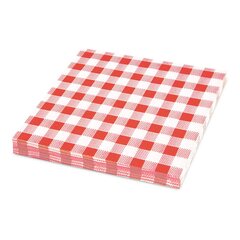 Servietten Prägeservietten 33 x 33 cm 1-lagig KARO rot 