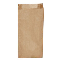 100x Papierfaltenbeutel Papiertüten braun 14+7 x 29 cm für ca. 1,5kg Inhalt