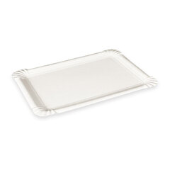 BIONATURE Pappteller aus Frischfaser 16 x 10 cm fettdicht weiß 