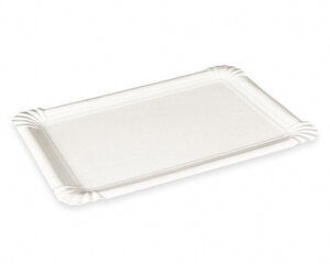BIONATURE Pappteller aus Frischfaser 20 x 13 cm fettdicht weiß 