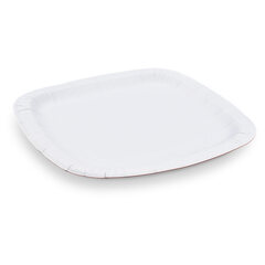 BIONATURE Pappteller aus Frischfaser quadratisch 24 x 24 cm fettdicht 