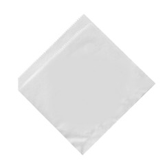 Preview: Hamburger Beutel weiss 16 x 16 cm oben und 1x seitlich offen 