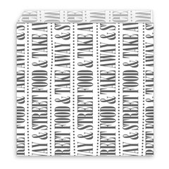 Papierbeutel FSC MIX fettdicht weiß mit Druck "Street Food & take away" 16 x 17 cm 