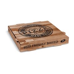 Pizzakarton aus Mikrowellpappe mit neutralem Motiv 24 x 24 x 4 cm 