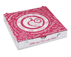 Pizzakarton aus Mikrowellpappe mit neutralem Motiv 20 x 20 x 3 cm 