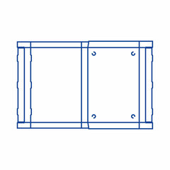 Preview: Pizzakarton aus Mikrowellpappe mit neutralem Motiv 60 x 40 x 5 cm 
