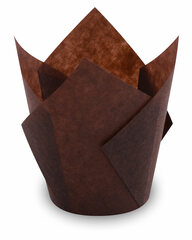 Muffin-Tulip-Wraps Ø 50 x 85 mm dunkelbraun 160x160 mm 