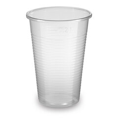 Trinkbecher transparent klar mit Eichstrich 0,2 l 200 ml PP 