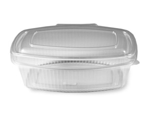 Feinkostbecher klar mit angehängtem Deckel 750 ml PP 