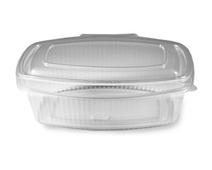 Feinkostbecher klar mit angehängtem Deckel 1500 ml PP 