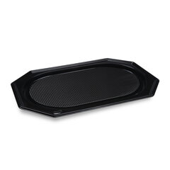 Catering-Platte rPET oval schwarz 54 x 36 cm 