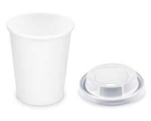 VEPATIM 10000 Pappbecher Getränkebecher weiß 150 ml 200 ml Ø 73mm inkl. Trinkdeckel