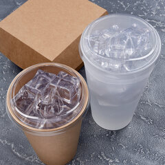 Preview: Deckel mit Trinköffnung für Becher mit Ø90mm klar 