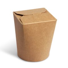 Food Box Take Away Box 80x73x100mm 500ml Kraftpapier beschichtet braun 