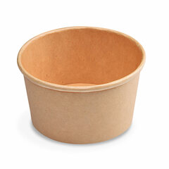 Papierbecher Feinkostbecher Eisbecher rund braun 350 ml Ø 11,5 cm 