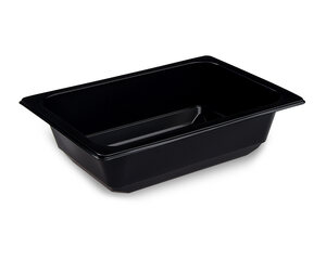 Siegelschalen Menüschalen ungeteilt 17,8 x 12,7 x 5 cm schwarz 600ml 