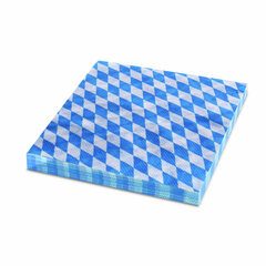 Servietten 33 x 33 cm 3-lagig 1/4 Falz Bayerische Raute blau 