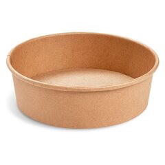 Salatschalen Feinkostschalen braun aus Pappe mit PE beschichtet 500ml Ø150mm 