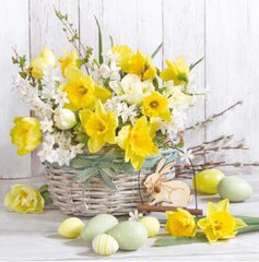 Osterservietten 3-lagig 33 x 33 cm Motiv Osterstrauch 