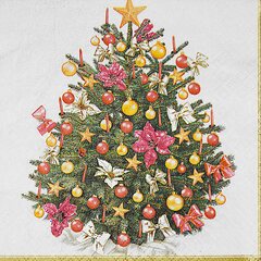 Weihnachtsservietten 3-lagig 33 x 33 cm Weihnachtsbaum 
