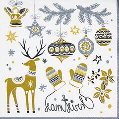 Weihnachtsservietten 3-lagig 33 x 33 cm Weihnachtsdeko 