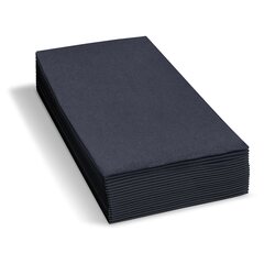 Servietten 33 x 33 cm 1/8 -Kopffalz 2-lagig schwarz 