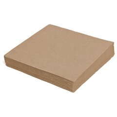 Servietten 33 x 33 cm 1/4 -Falz 2-lagig natur braun 