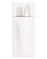 Servietten Bestecktaschen Premium 32 x 40 cm Airlaid weiß 