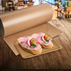 Preview: (EUR 3,30/kg-EUR 3,72/kg) BIONATURE Einschlagpapier auf Rolle braun 50 cm breit 