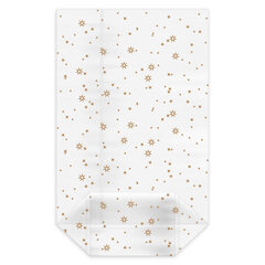 Kreuzbodenbeutel klar goldene Sterne Plätzchenbeutel Pralinen Gewürze 5 Größen