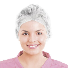 VEPATIM 100 Vlieshauben extra leicht weiß