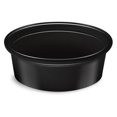 Dressingbecher Feinkostbecher schwarz PP 50 ml Ø 70 mm 
