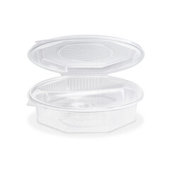 Menüschalen achteckig Achteckbecher klar mit Deckel 2-geteilt PP 