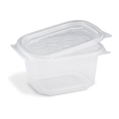 Feinkostbecher mit fixem Deckel Ripboxx Tiny klar PP 127x108x63mm 375ml 