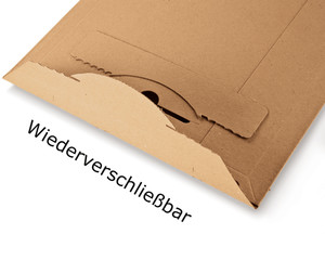 Preview: 1000x Versandtaschen TP335 250x350mm stabile Vollpappe Selbstklebeverschluss A4+ braun