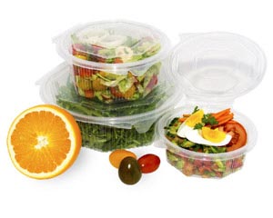 Preview: VEPATIM 10 Achteckbecher klar mit angehängtem Deckel 750 ml (PP)