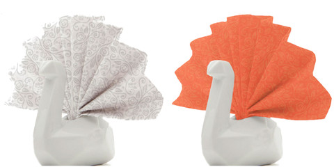 Preview: Servietten Airlaid 40x40cm 1/4 -Falz mit Rosenmuster rot 