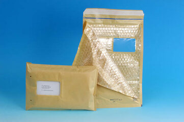 Preview: 100x AROFOL WIN Luftpolstertaschen  4/D-14 180x265mm mit Fenster für B5 braun