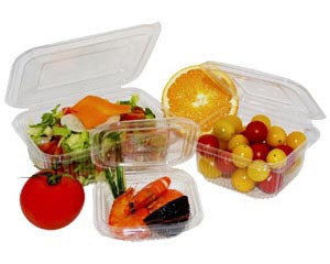 Preview: VEPATIM 50 Rechteckbecher klar mit Deckel 250 ml (PET)