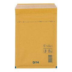 100x BUDGET Luftpolstertaschen 4/D-14 180x265mm passend für A5 braun