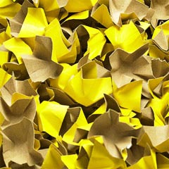 DECOFILL dekorative Papier-Verpackungschips Polsterchips gelb 400 Liter