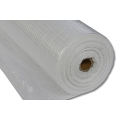 Gitterfolie 90 g/qm transparent mit weissem Gitter 1,50 m x 100 m