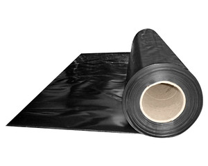 1x Abdeckfolie Baufolie schwarz opak  1500mm x 50m 150my LDPE