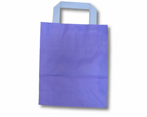 Papiertragetaschen aus Kraftpapier 180+80x220mm violett 