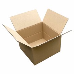 VEPATIM 2 Faltkarton 300x300x(100)-200mm mit variabler Höhe 1-wellig Dickwelle braun