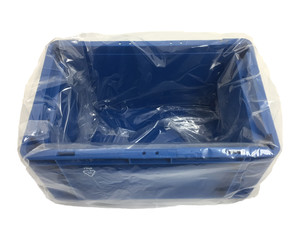 Seitenfaltensack 415x315x650mm für Kleinladungsträger KLT Eurokiste transparent