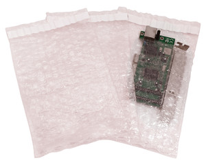 Adhäsionsverschlussbeutel aus Luftpolsterfolie antistatisch 400x600mm 