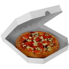 Preview: Pizzakarton -extra stark- weiß 32 x 32 x 3 cm 