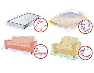 VEPATIM Schutzhüllen-Set für Matratze Couch Bett und Sessel