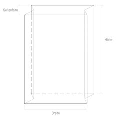 Preview: VEPATIM Seitenfaltensack 700x550x1500 mm hoch transparent 60my
